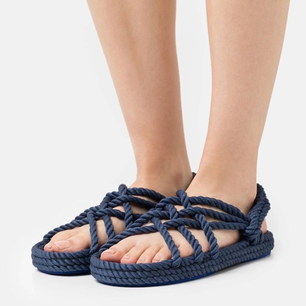 POLO Ralph Lauren Black Cord Rope Sandals Size 10